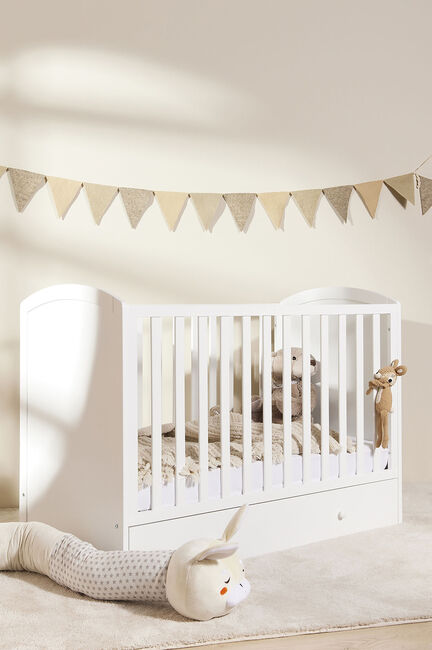 JLY Tremmeseng m. Sengeskuffer, 124x60x90, Hvid