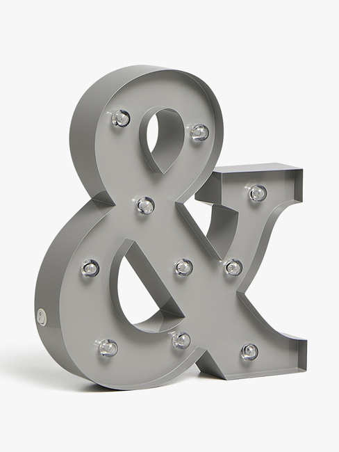 Alice & Fox Bogstavslampe &, Grå