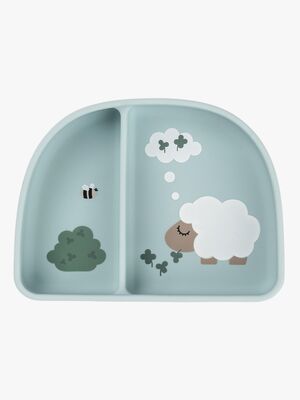 Done By Deer Tiny Farm Opdelt Tallerken Stick & Stay, Blue