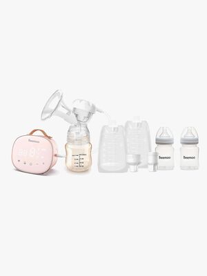 Beemoo CARE Single Elektrisk Brystpumpe inkl. Modermælksposer & Modermælksflaske 180 ml 2-pak