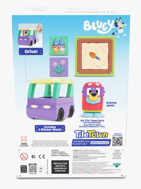 Tile Town Bluey Magnetisk Byggesæt Booster-Pack