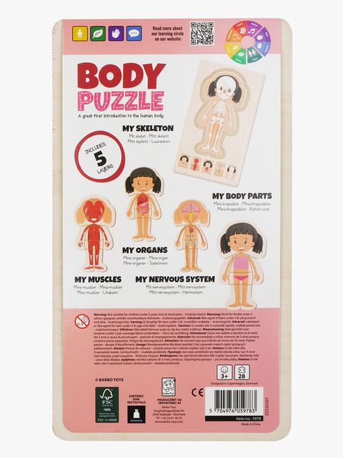 Barbo Toys Kropspuslespil, Pink