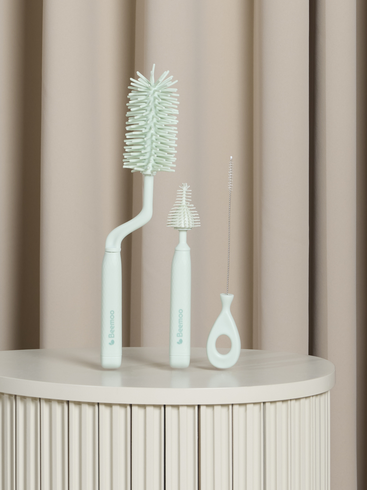 Beemoo CARE Flaskebørster til Sutteflaske, Soft Green