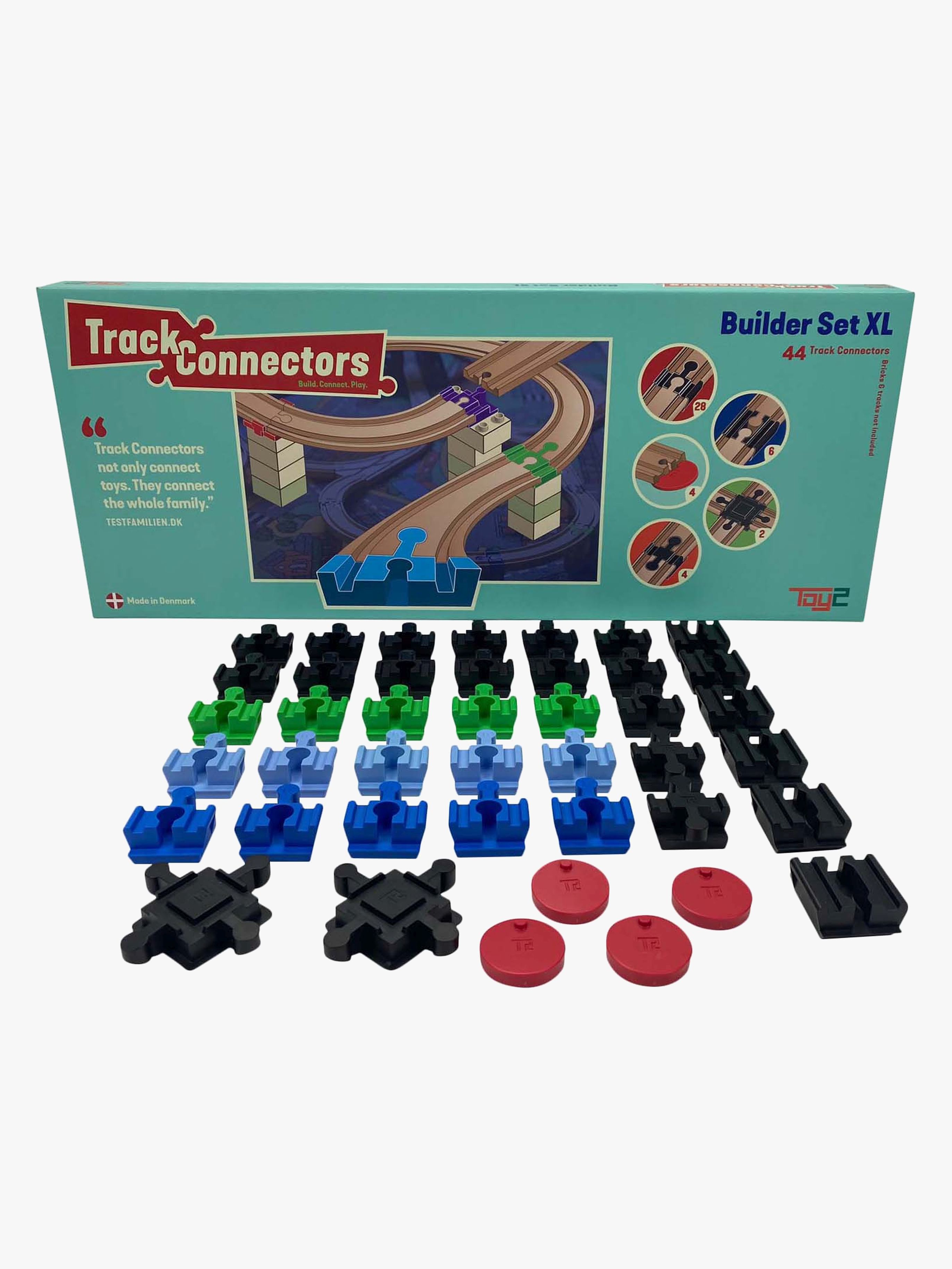 TOY2 Track Connector Builder Set XL Koblinger, Multifarvet