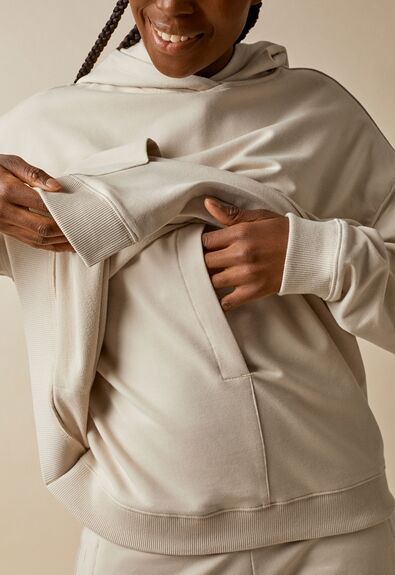 Boob BFF Boxy Hoodie, Putty