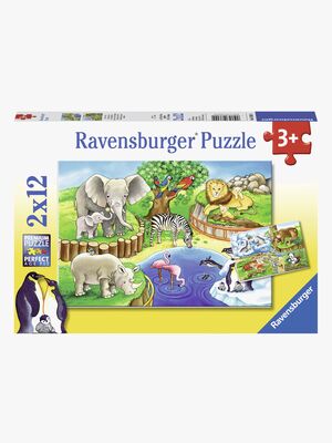 Ravensburger Puslespil Dyr i Zoo 2x12 Brikker