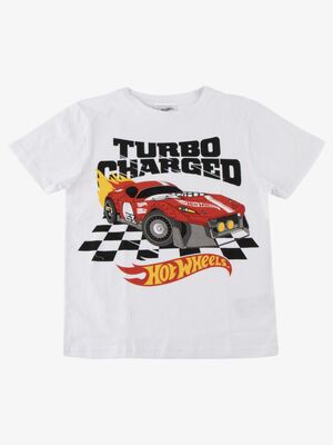 Hot Wheels T-shirt, Hvid