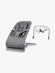 Ergobaby Evolve 3-in-1 Skråstol inkl. legetøjsbøjle, Charcoal Grey