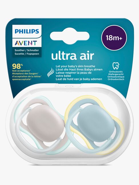 Philips Avent Ultra Air Deco Sut 2-Pak 18+m, Grå/Blå