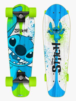 Stamp Stitch Crusier Skateboard, Blå/Hvid