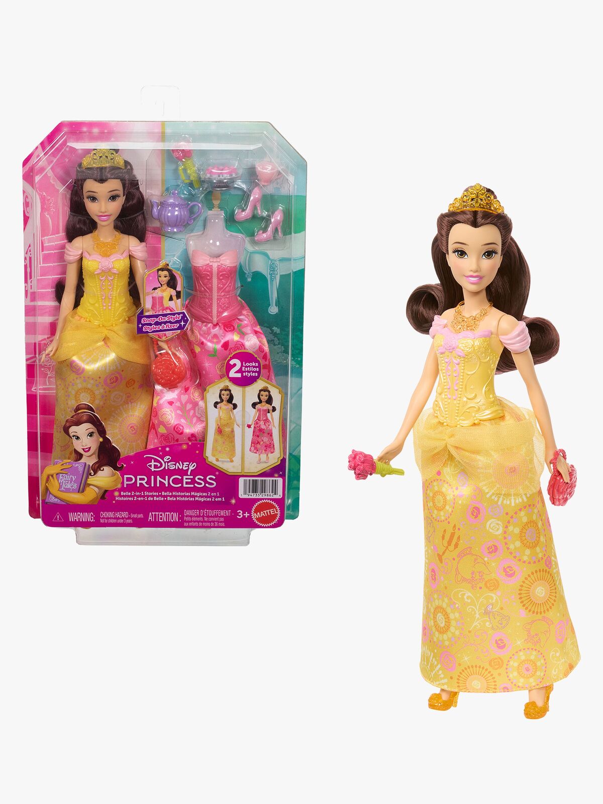 Disney Princess Modedukke Belle med Outfits