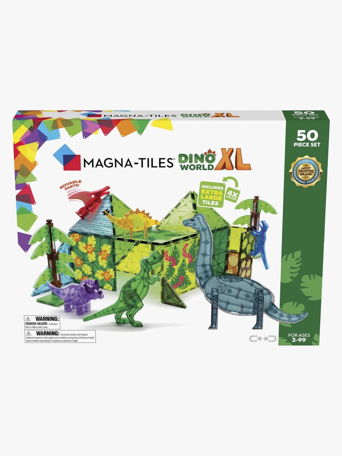 MAGNA-TILES Dinosaurverden XL Byggesæt 50 Dele