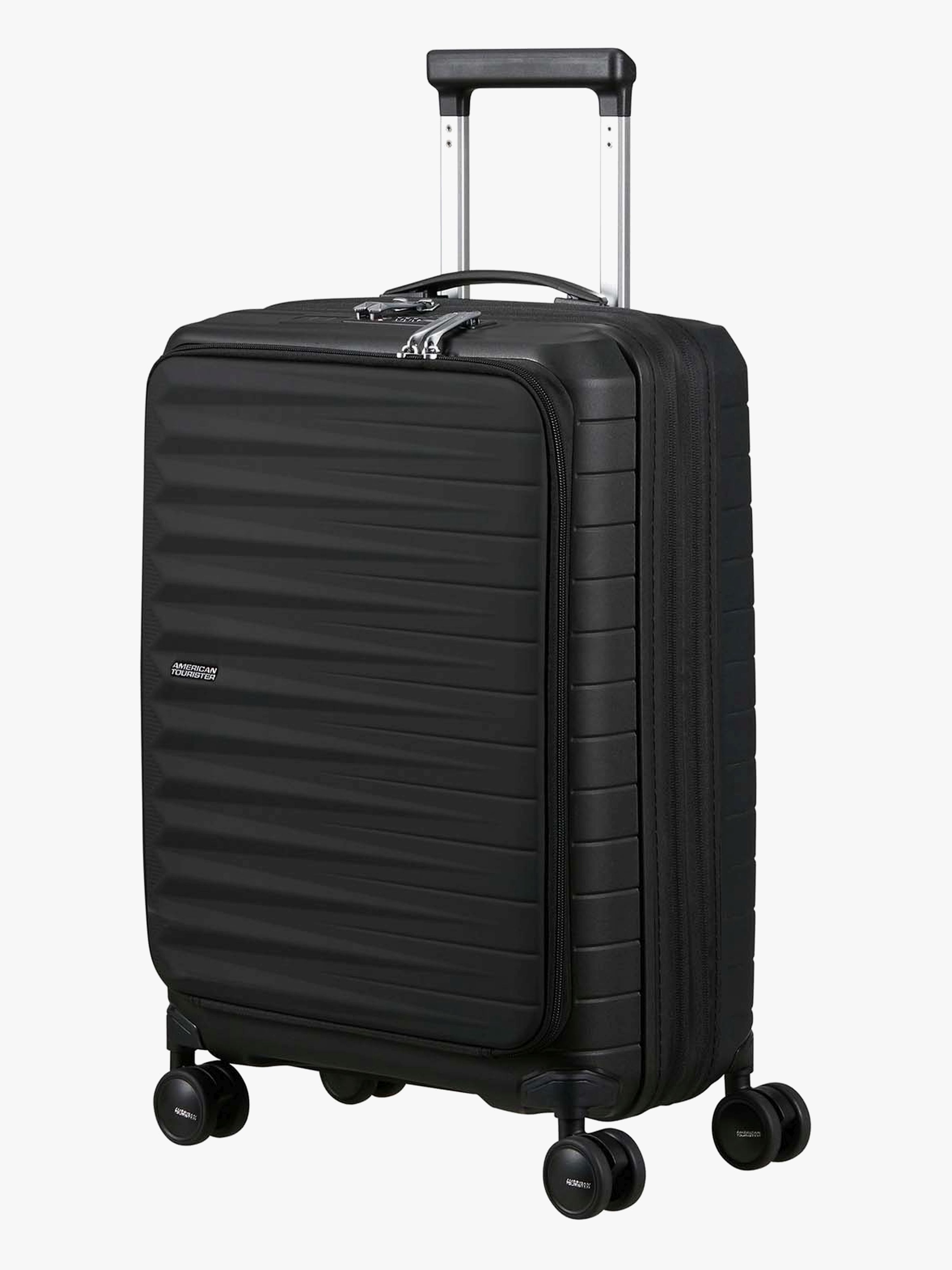 American Tourister FastForward Frontloader Spinner Kuffert 37-44 L, Flash Black