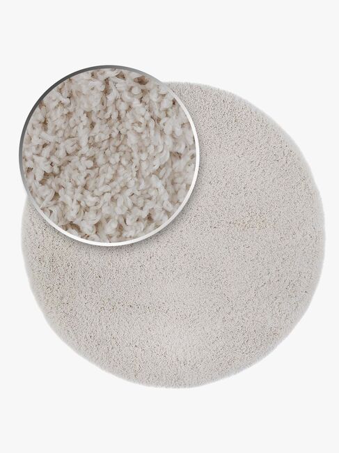 Teddy Gulvtæppe Rund 160, Hvidt