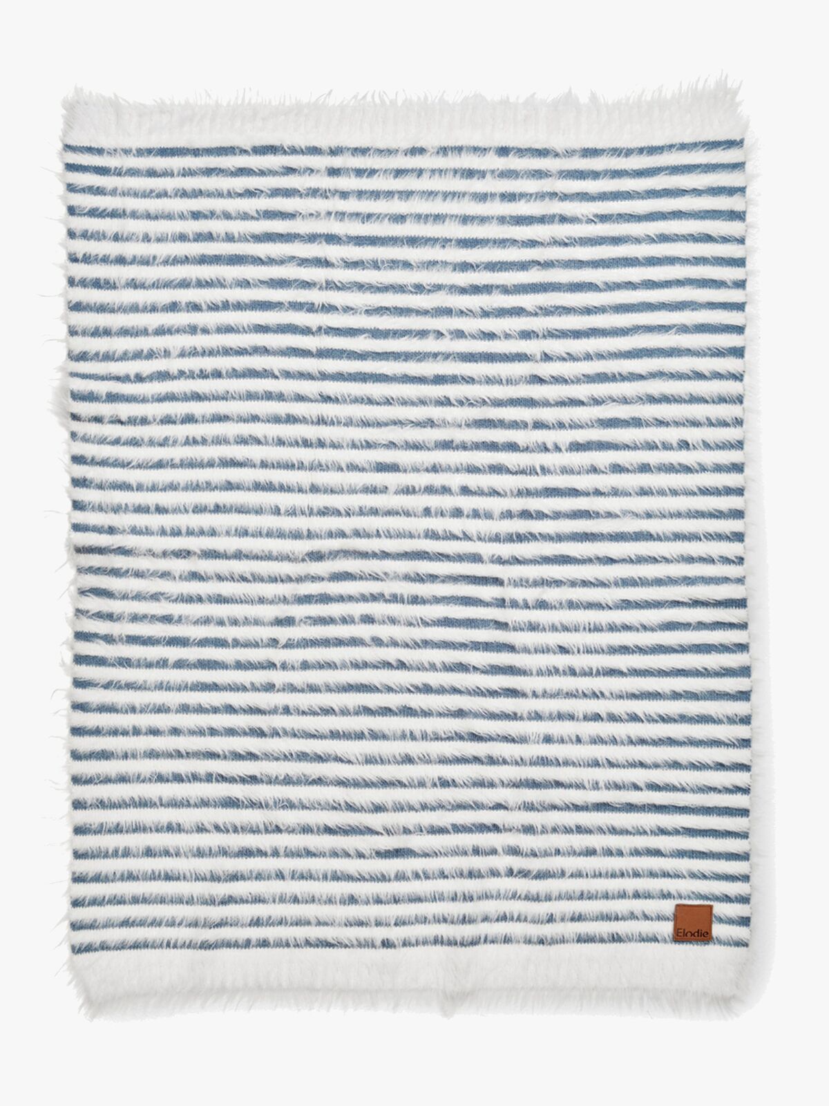 Elodie Furry Knit Tæppe, Berry Blue