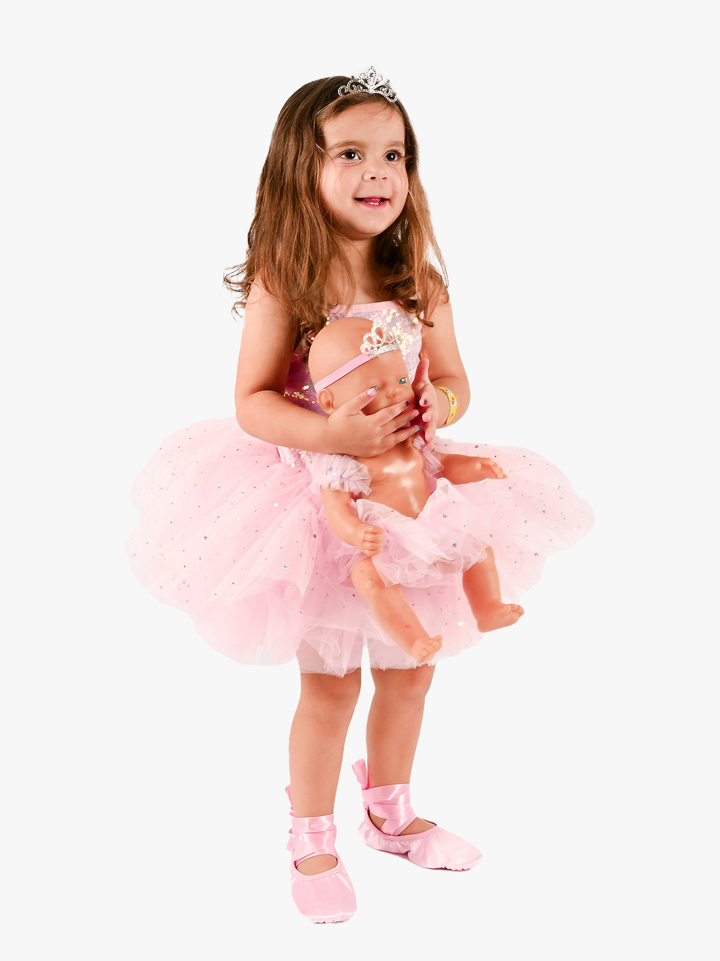 Den Goda Fen Kostume Ballerina med Matchende Dukketøj, 98-104