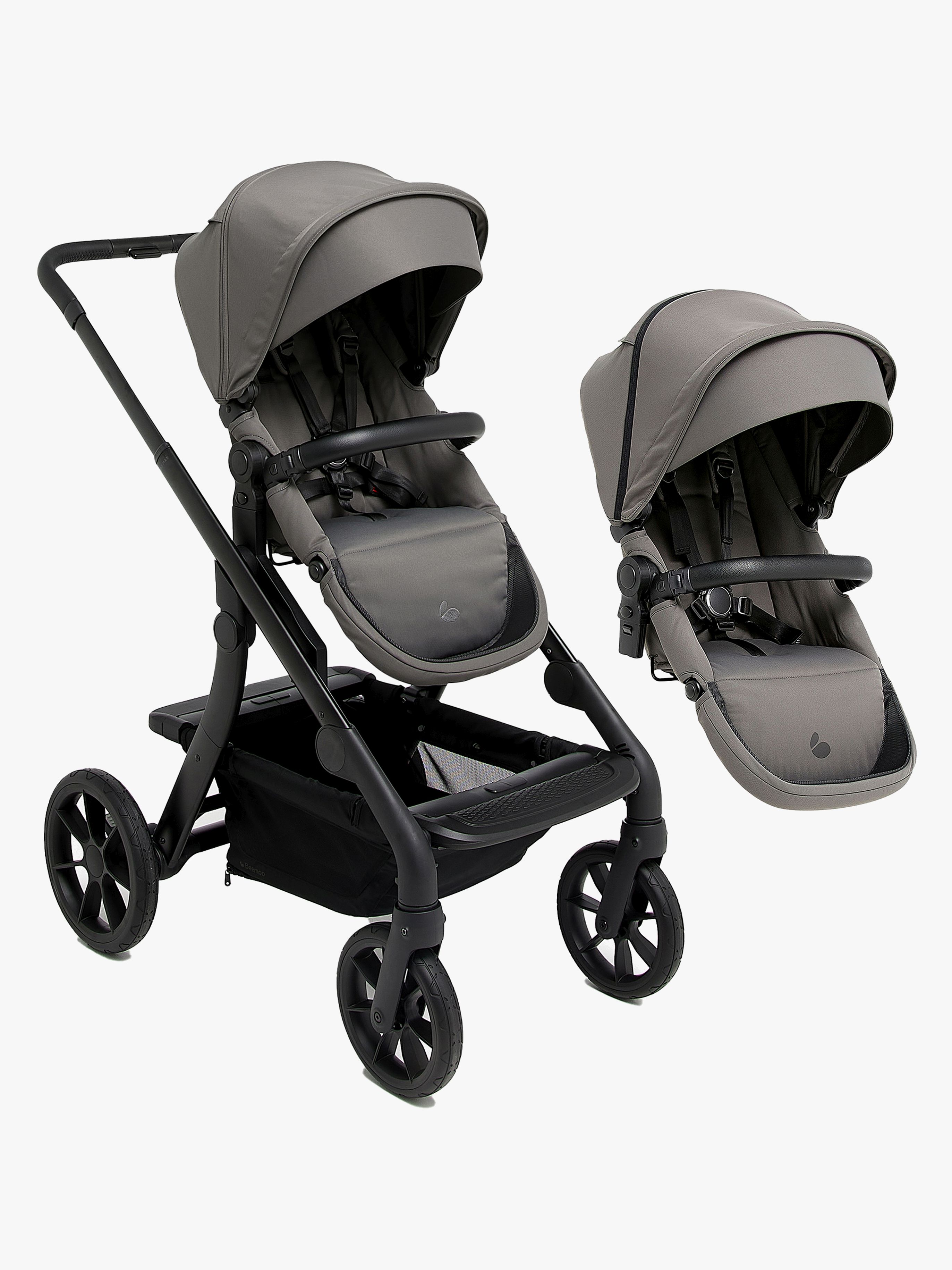 Beemoo Pro Max Søskendevogn, Mocha Grey