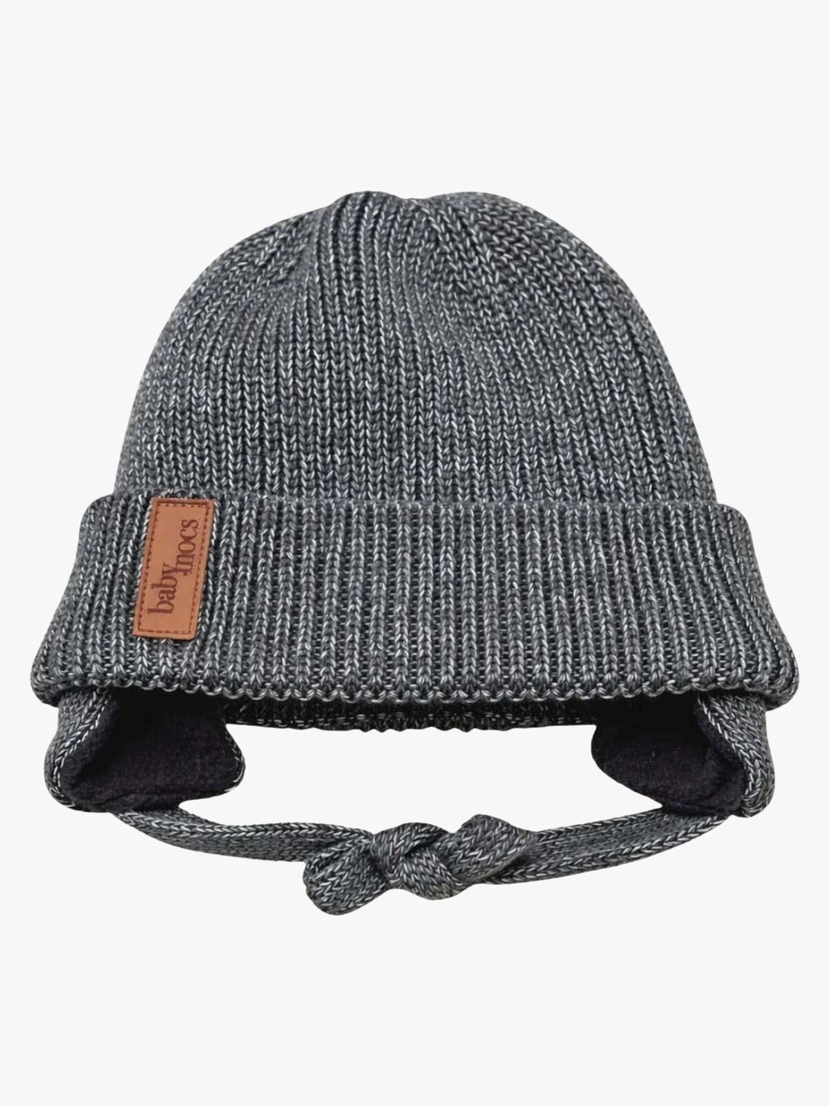 BabyMocs Hue med Øreklapper, Grå