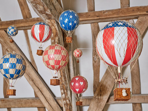 Authentic Models Travels Light Luftballon Ternet Mønster, Blå