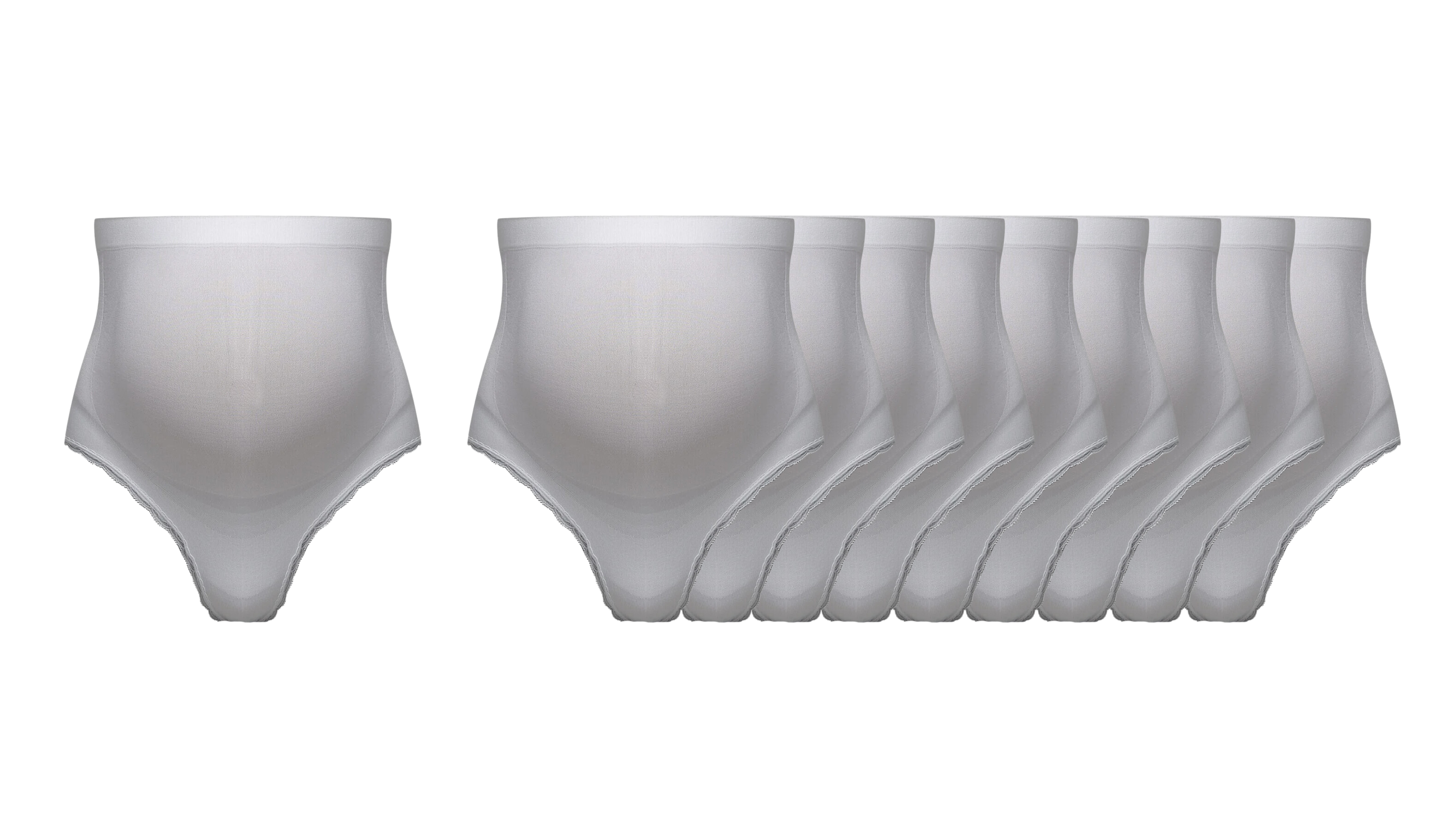 Milki Hipster Seamless Graviditetstrusser 10-Pak Str. XS-S, White