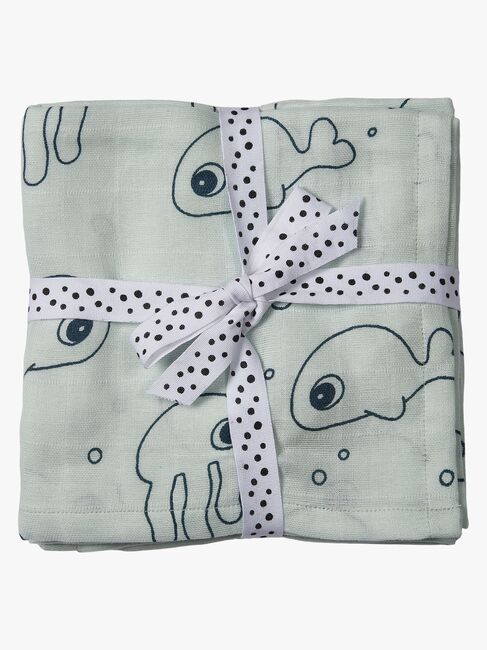 Done By Deer Stofble Sea Friends 120x120 2-pak, Blue
