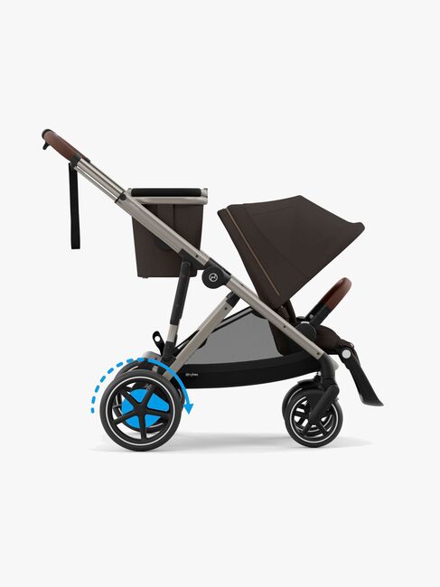 Cybex e-GAZELLE S Klapvogn, Taupe/Chocolate Brown