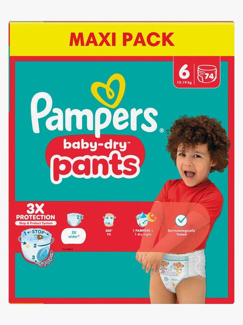 Pampers Baby Dry Pants Bleer Str. 6 13-19 kg Maxi 74-pak