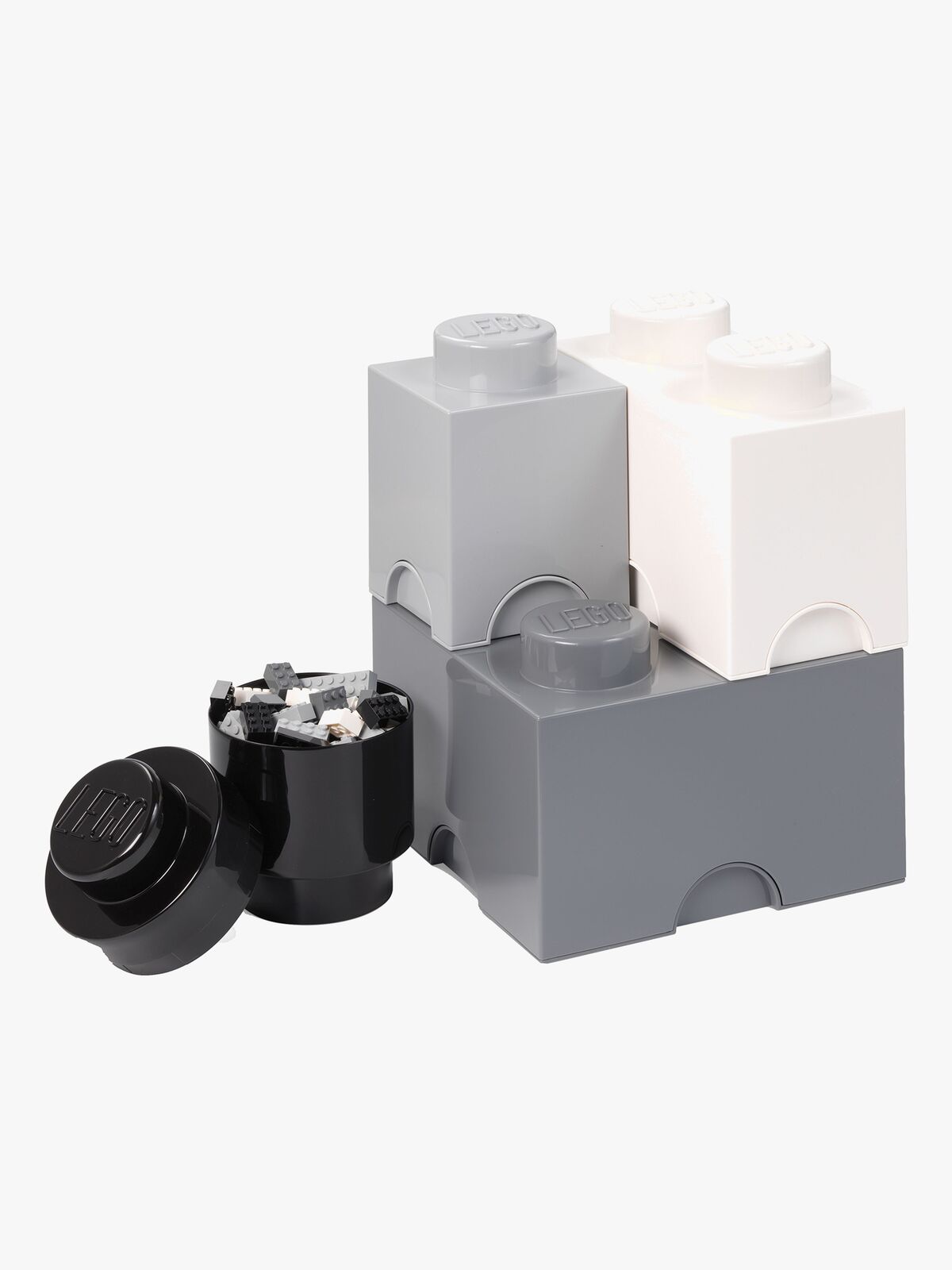 LEGO Opbevaringskasse 4, White/Grey/Black