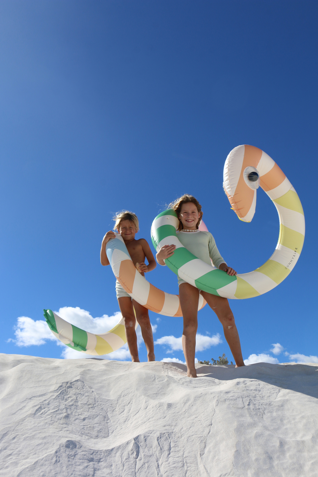 SUNNYLiFE  Stort Flydelegetøj, Poolside Sorbet Stripe