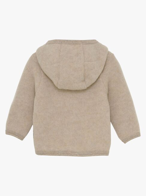 Huttelihut Uldfeecejakke Merinould, Camel Melange