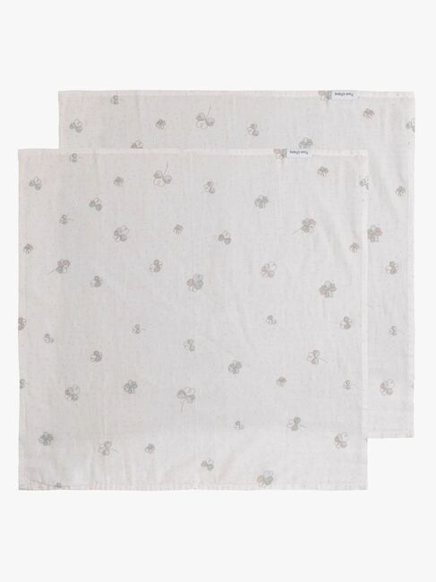 Baby's Only 65x65 Tæppe/ Stofble i Musselin 2-pak, Tender Clover