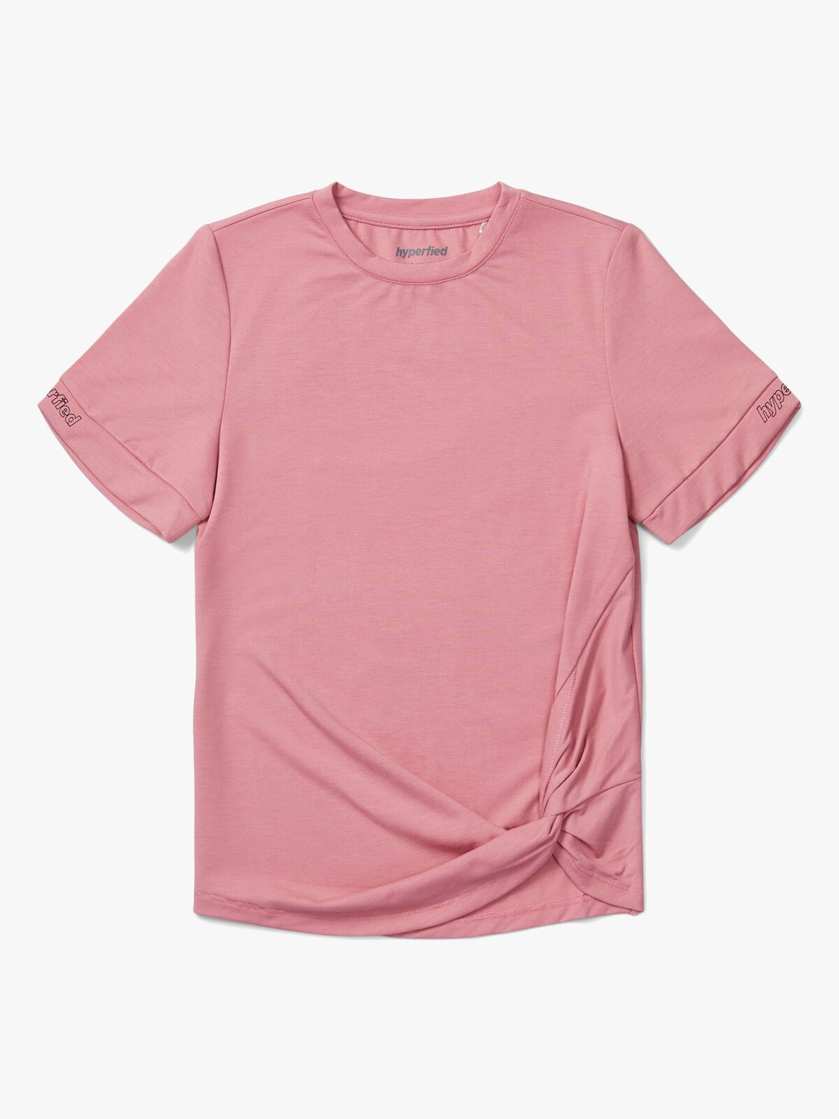 Hyperfied Jersey Knot Logo Top, Blush