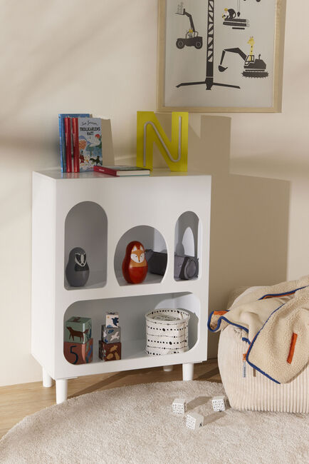 Minitude Form Bogreol, Hvid