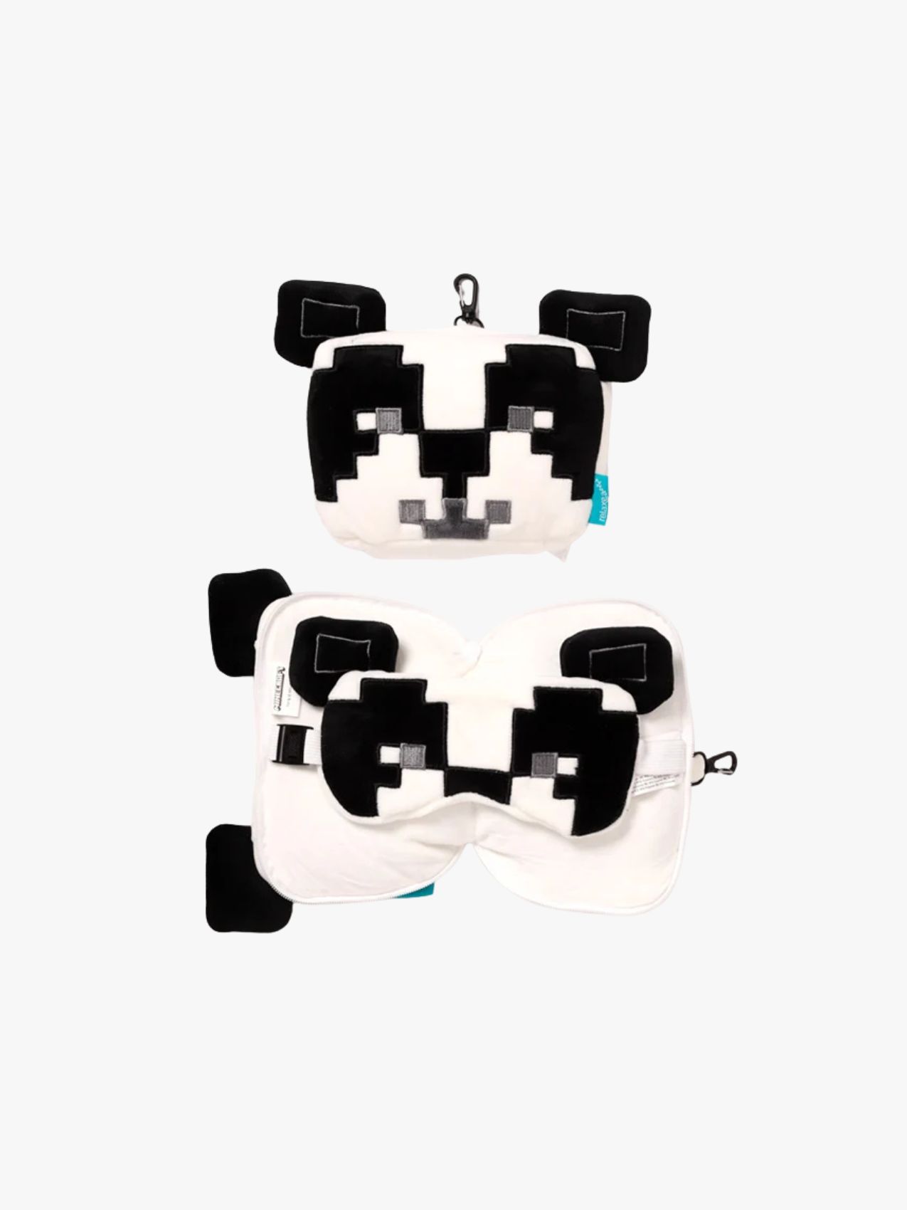 Relaxeazzz Plush Minecraft Rejsepude &  Øjenmaske, Panda