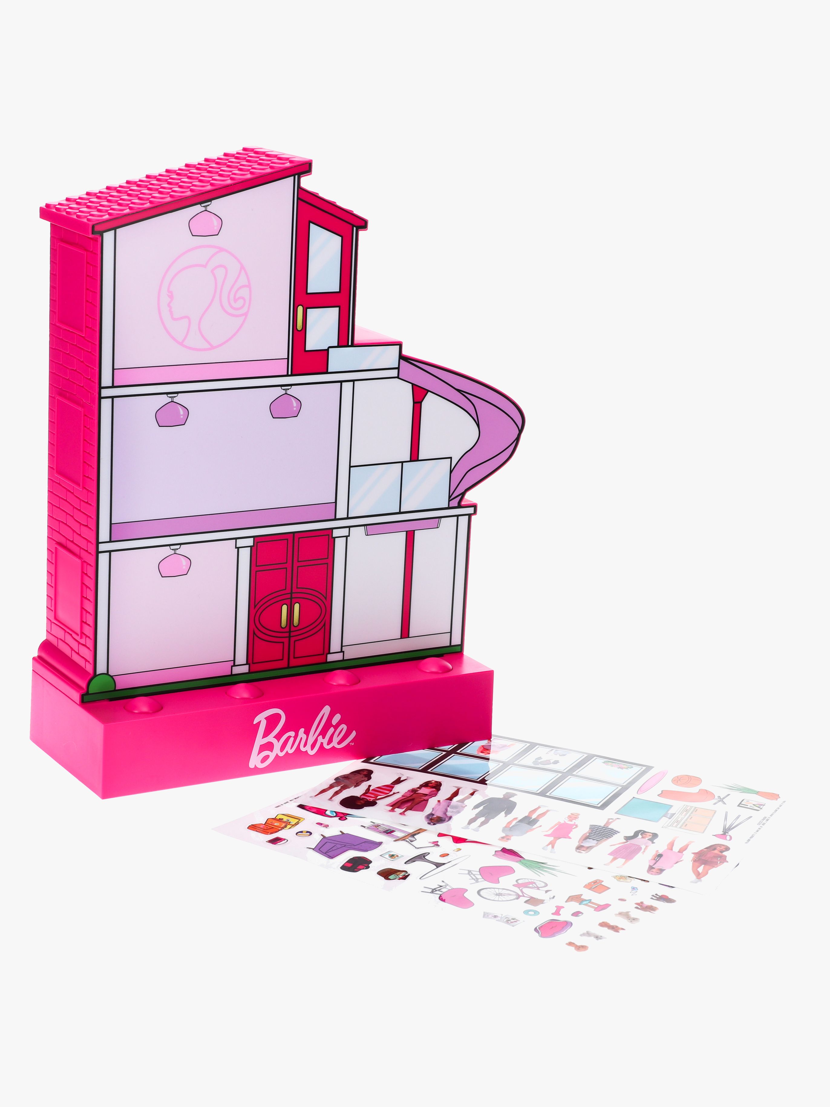 Paladone Barbie Dreamhouse Lampe med Klistermærker, Børnelampe