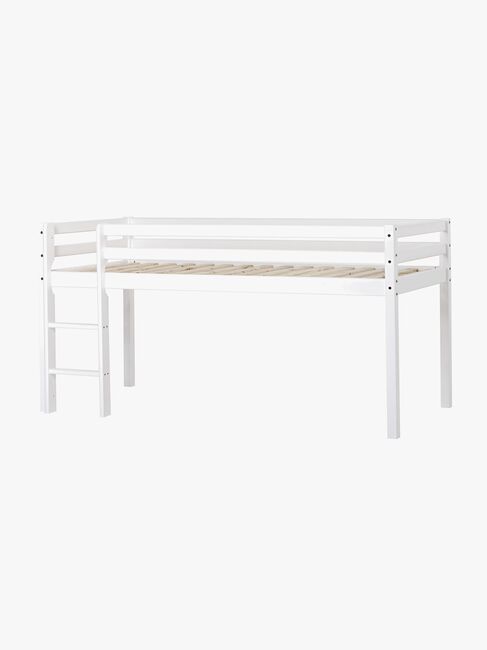 Hoppekids Halvhøj Seng med Skummadras 90x200, Hvid