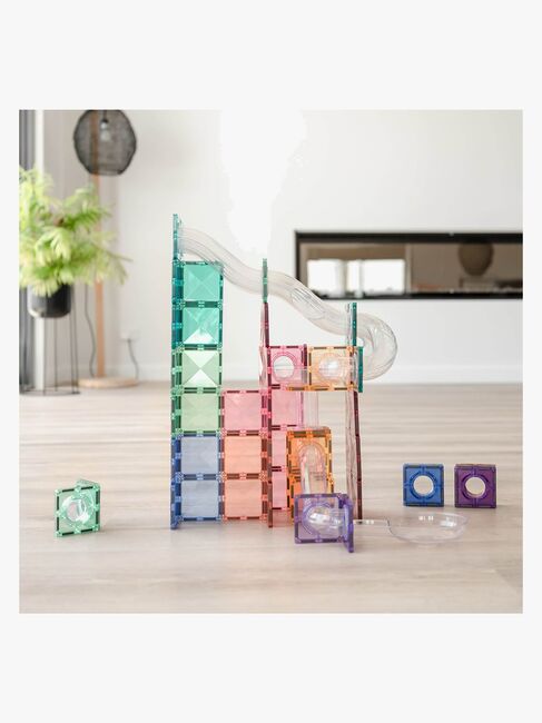 Connetix Magnetiske Byggeklodser Kuglelabyrint Pastel Udvidelsessæt 80 Dele