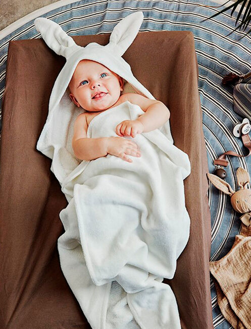 Elodie Badekåbe Baby, Vanilla White Bunny