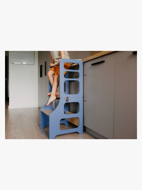 Duck Woodworks Sammenklappeligt Læringstårn, Blå