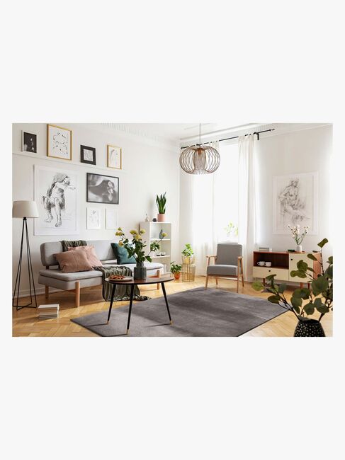 KM Carpets Cozy Gulvtæppe 133x190, Grey