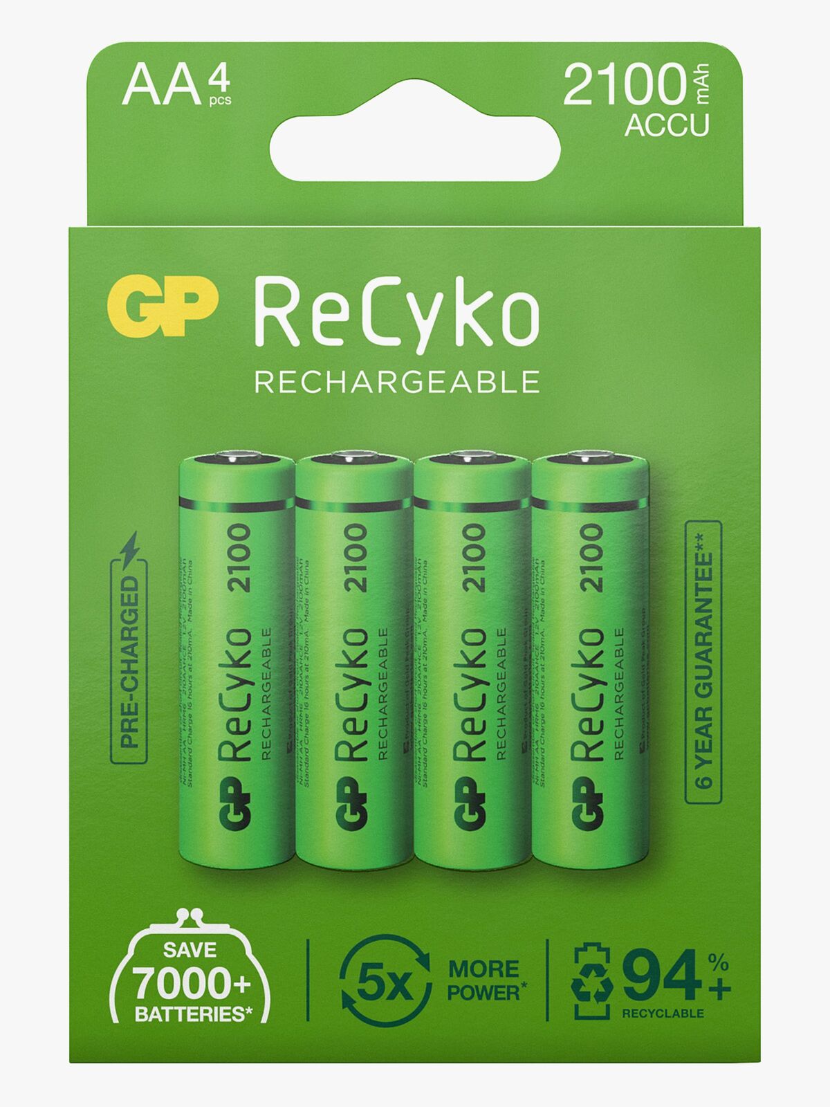 GP Batterier ReCyko AA 4-pak