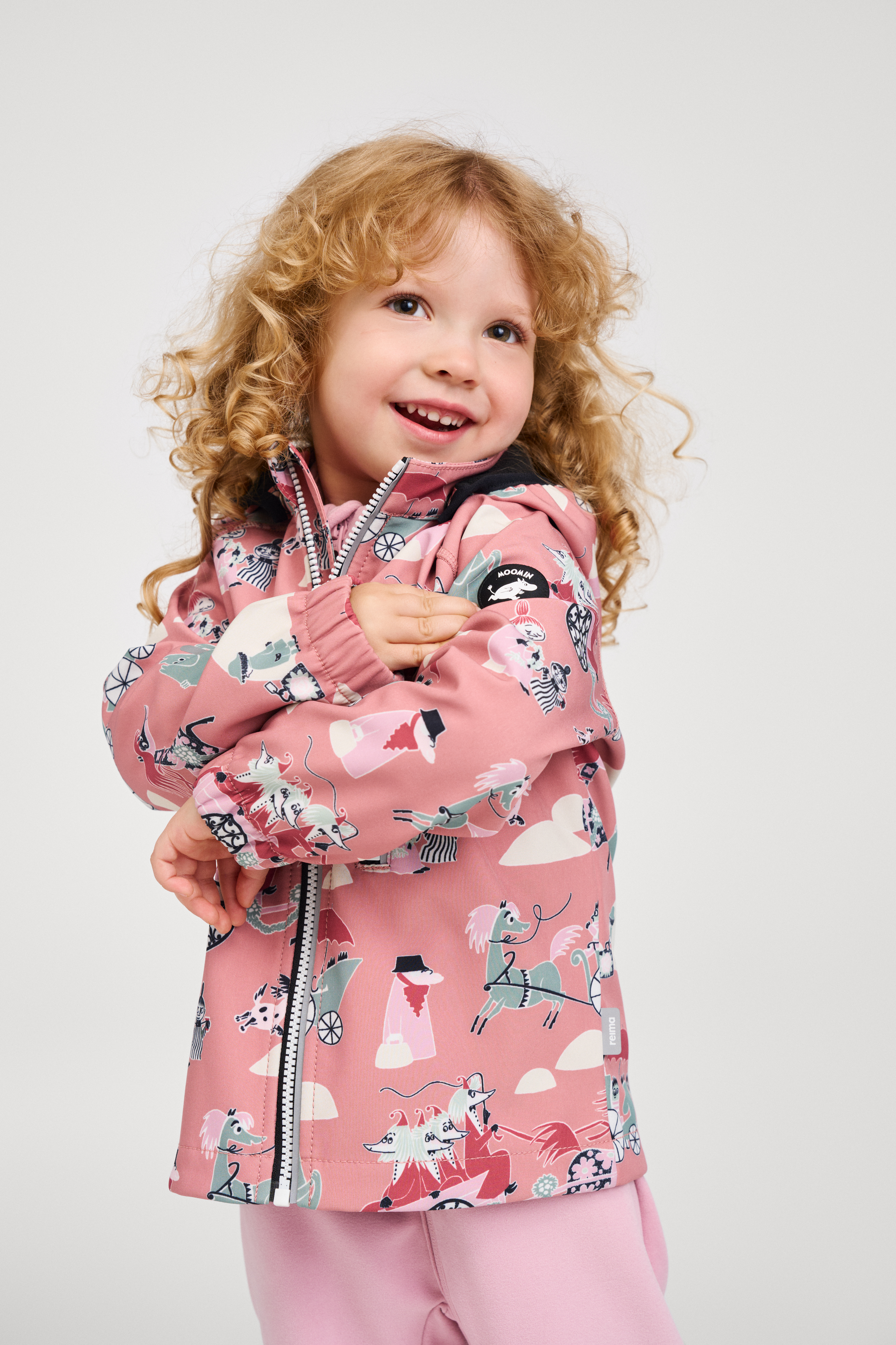 Reima Moomin Vantti Softshelljakke, Rose Blush, 104