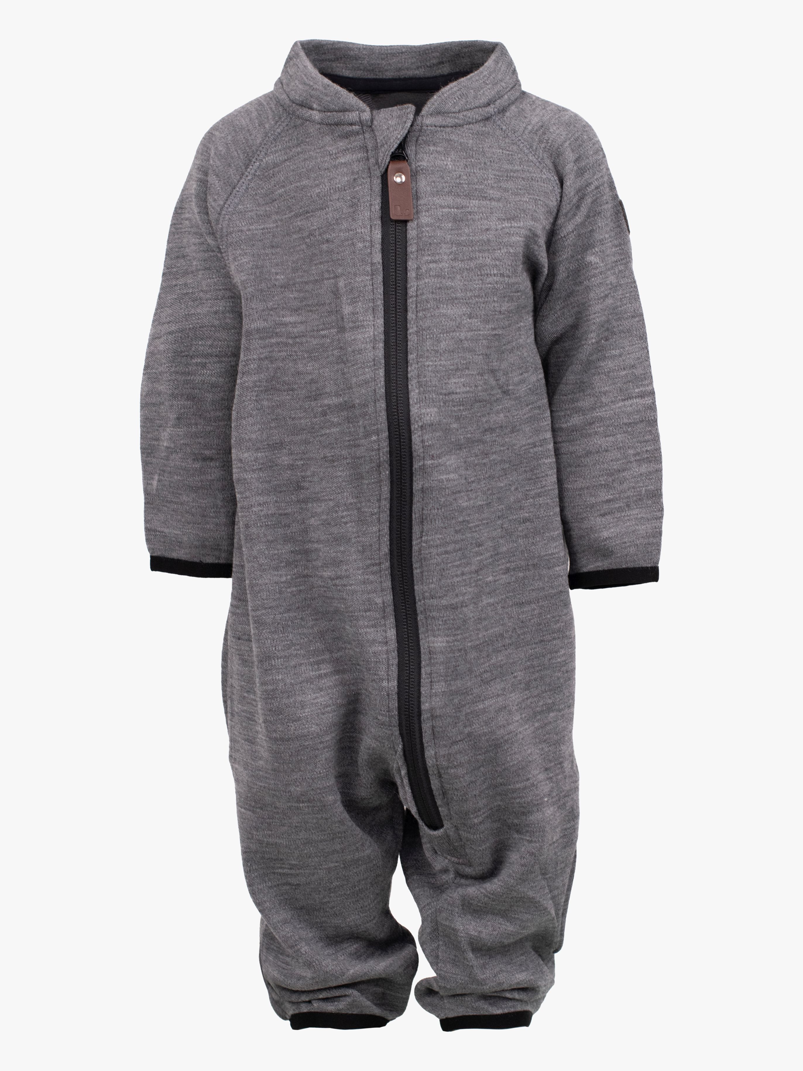 Lindberg Rocco Merino Babyflyverdragt, Grey Melange, 74