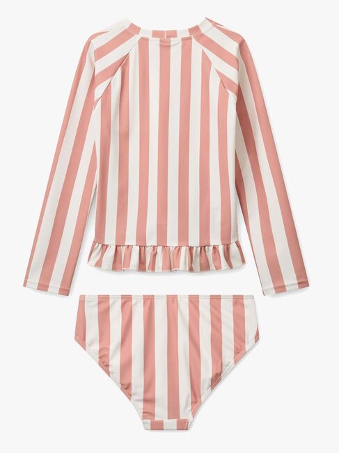 LIEWOOD Dagny Badesæt, Coral blush/creme de la creme stripe