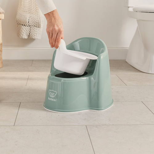 BabyBjörn Pottestol, Deep Green/White