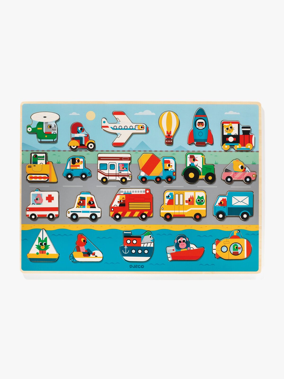 Djeco Træpuslespil Vroom 22 Brikker