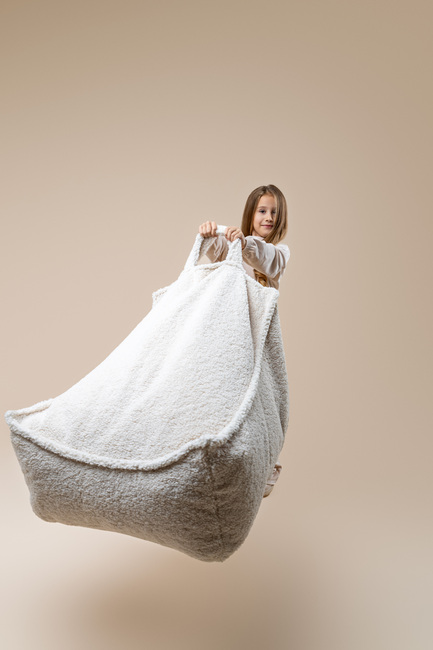 Meowbaby Bearly Sækkestol, Cremefarvet