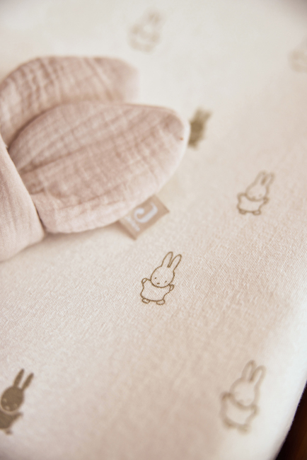 Jollein Happy Miffy Puslepudebetræk 50x70cm, Olive Green