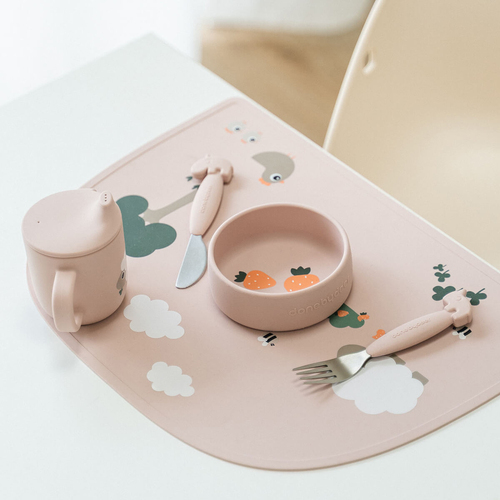 Done By Deer Pigee Silikone Skål 2-pak, Powder