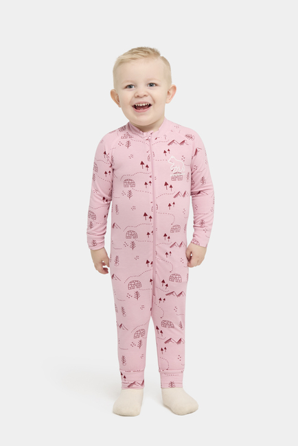 Nordbjørn Moritz Termoundertøj Heldragt Bamboo, Pink Iceberg